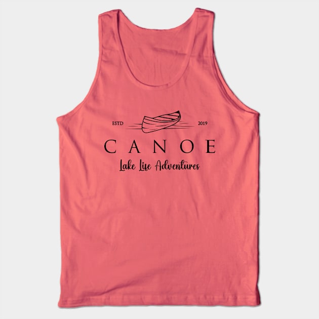 Canoe, Lake Life Adventures, ESTD 2019 Tank Top by Blended Designs